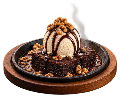 Sizzling Walnut Brownie — Sizzler Special